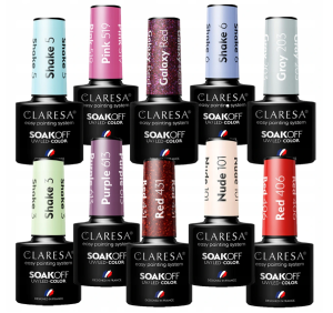 Claresa lakier hybrydowy UV LED 5g zestaw 10sztuk