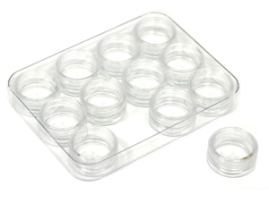 Pojemniczki słoiczki na ozdoby 12szt w kasetce