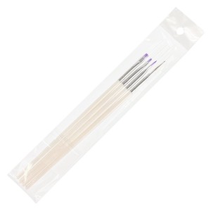 Pędzelki do żelu zdobień zestaw 4szt EX białe