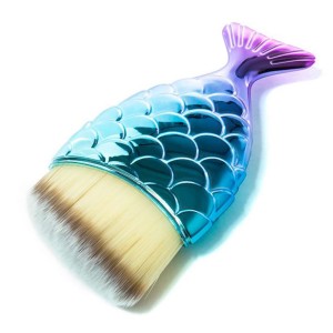 Pędzel pędzelek rybka do makijażu odpylania ścięty