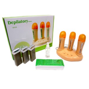 Podgrzewacz wosku z potrójną bazą + akcesoria 3B