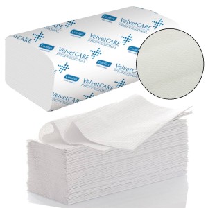 Ręczniki papierowe Velvet składane ZZ 2W. 150szt.