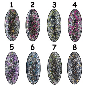 Pyłek BROKAT FLUO NEON do zdobień mix kolorów