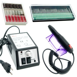 Frezarka 12W do paznokci kosmetyczna  CZARNA + frezy XL