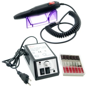 Frezarka kosmetyczna 12W CZARNA do paznokci + frezy