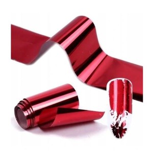 Folia transferowa do zdobień 100x4cm CZERWONA