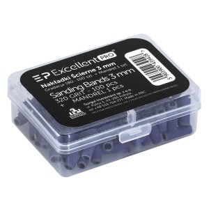 Excellent PRO Sanding bands 100sztuk kapturki cylinderki 3mm #320 + nośnik
