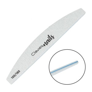 Pilnik do paznokci półksiężyc łódka zebra 100/180 CLAVIER