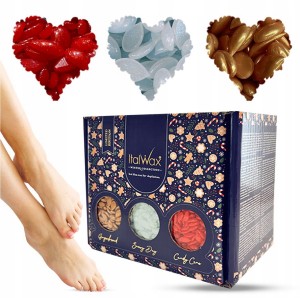 ItalWax Zestaw świąteczny do depilacji 3x wosk twardy dropsy 1,5kg WINTER