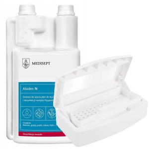 ZESTAW DO DEZYNFEKCJI: sterylizator wanienka + ALODES N 1L