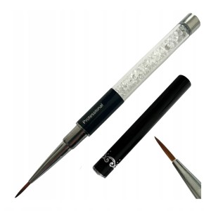 Pędzelek pędzel do wykańczania żelu ciennki Z CYRKONIAMI 7mm