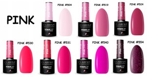 Claresa lakier hybrydowy kolekcja PINK mix kolorów do wyboru