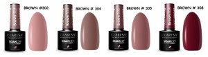 Claresa lakier hybrydowy kolekcja BROWN mix kolorów do wyboru
