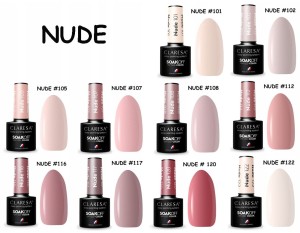Claresa lakier hybrydowy kolekcja NUDE mix kolorów do wyboru