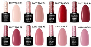 Claresa lakier hybrydowy kolekcja DUSTY ROSE mix