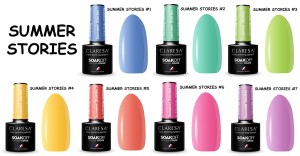 Claresa lakier hybrydowy kolekcja SUMMER STORIES mix kolorów