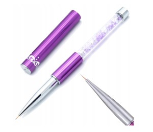 Pędzelek pędzel do wykańczania żelu cienki Z CYRKONIAMI 5mm