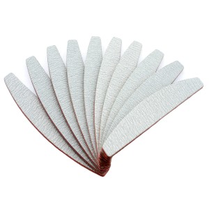 Pilnik do paznokci półksiężyc zebra 180/240 10szt